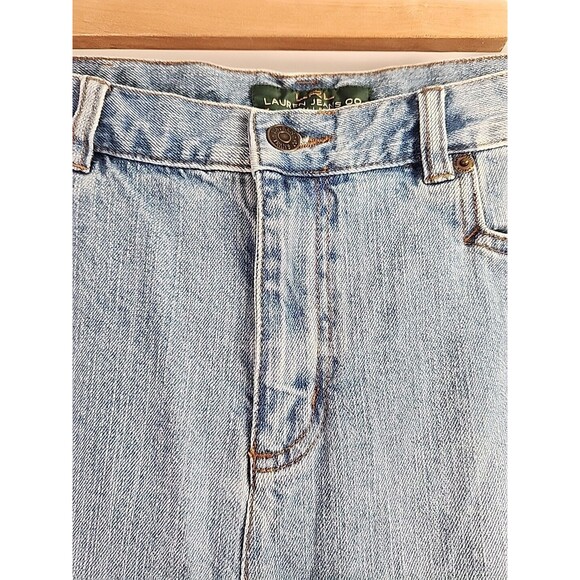 Lauren Jeans Co Cropped Light Wash Denim Womens Capri Size 12 LRL Ralph Lauren - Picture 4 of 10